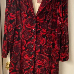 TORRID BETSEY JOHNSON FLORAL PUFF SLEEVE  COAT 3X